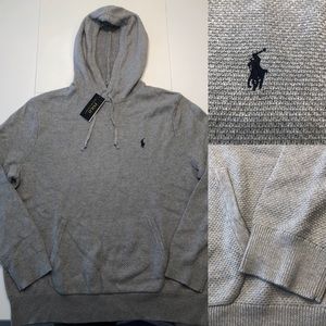 POLO RALPH LAUREN GRAY HOODED SWEATSHIRT SIZE XXL
